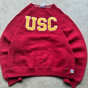 Vintage Russell athletic boxy red USC crewneck‎ with incredible lettering